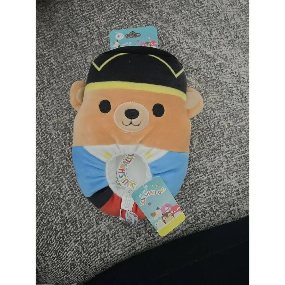 Squishmallows Baron Bear Nutcracker Christmas Kids Slippers Size 11/12 NWT CUTE!
